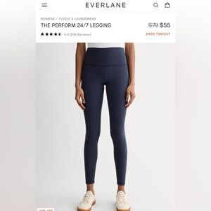 Everlane Navy High-Rise Perform 24/7 Leggings